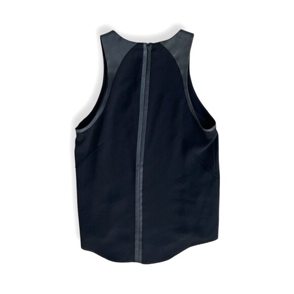 rag & bone leather fabric black top size M - Picture 2 of 5